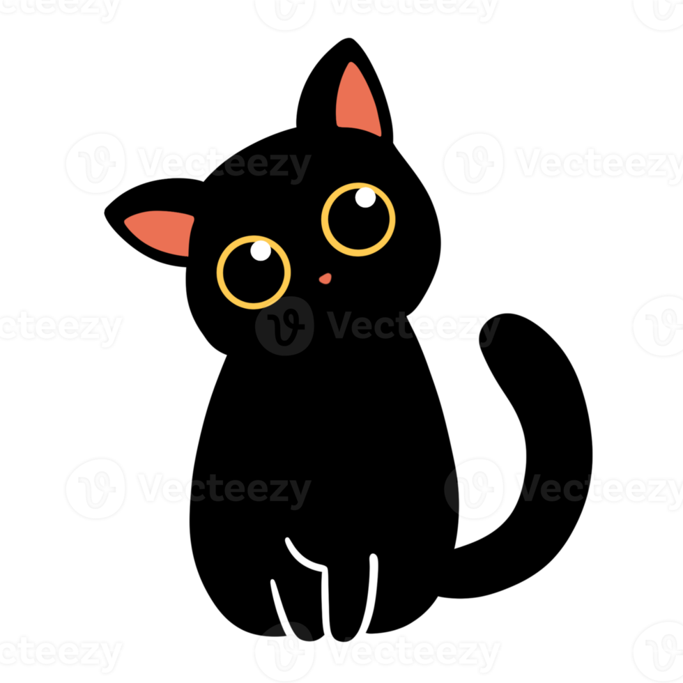 Cute Black Cat 14179737 PNG