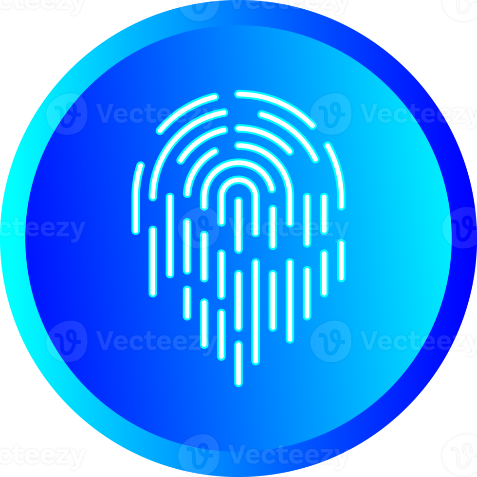 Push buttons finger scan identification icon element for decorative abstract background website png