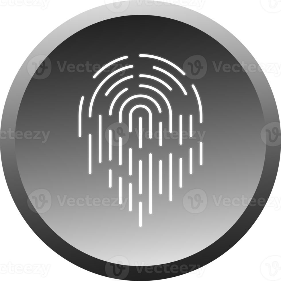 Push buttons finger scan identification icon element for decorative abstract background website png