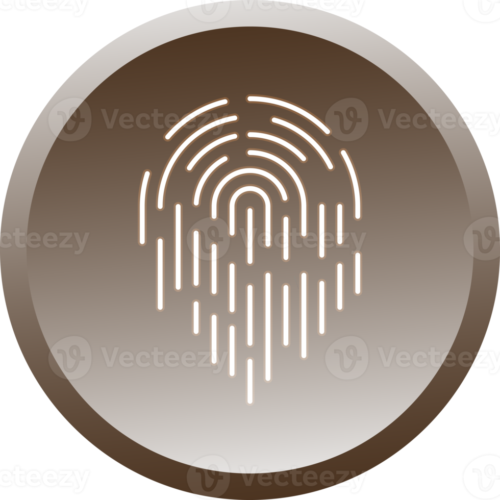 Push buttons finger scan identification icon element for decorative abstract background website png