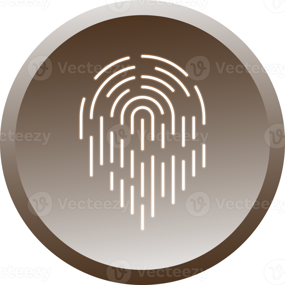 Drucktasten-Fingerscan-Identifikationssymbolelement für dekorative Website mit abstraktem Hintergrund png