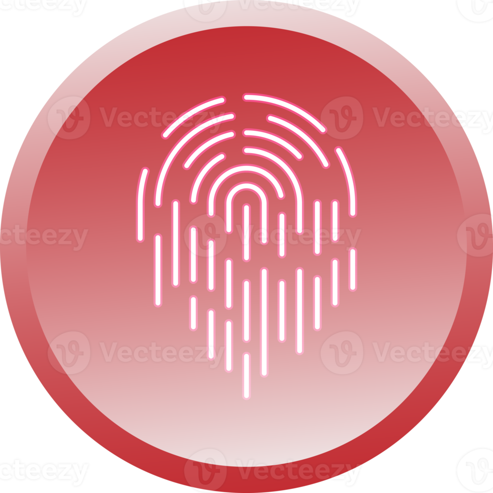 Push buttons finger scan identification icon element for decorative abstract background website png