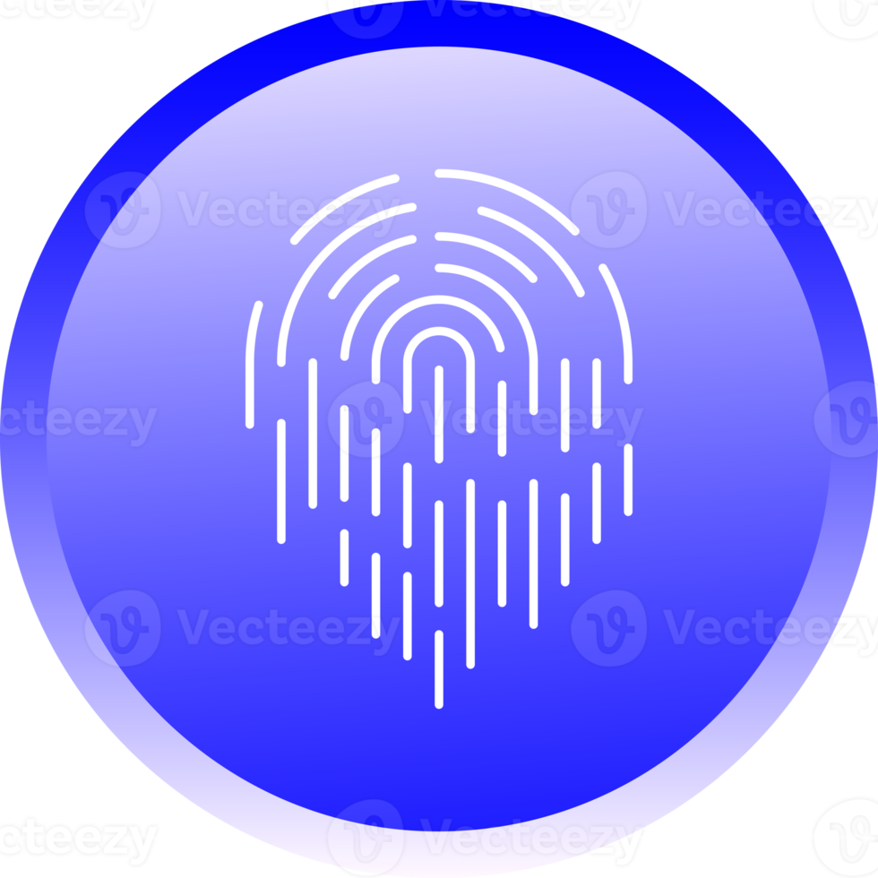 Push buttons finger scan identification icon element for decorative abstract background website png