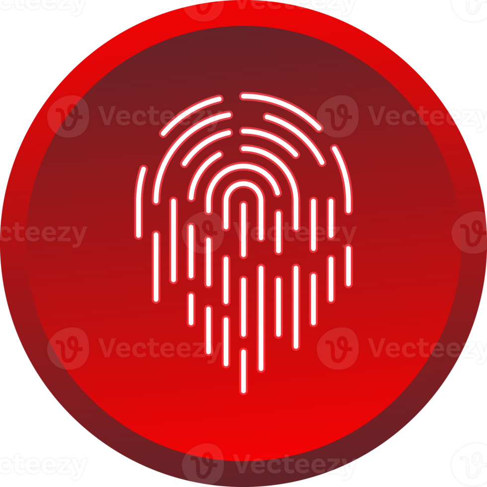 Push buttons finger scan identification icon element for decorative abstract background website png