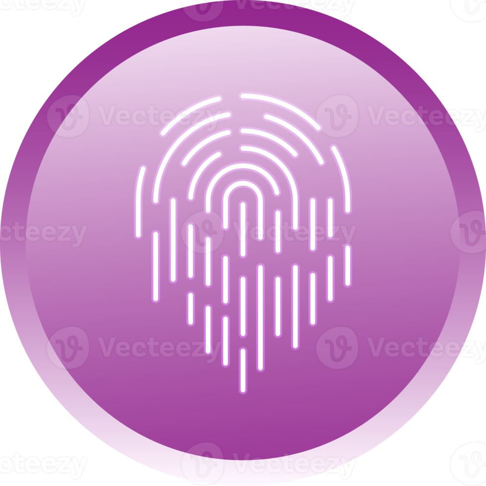 Push buttons finger scan identification icon element for decorative abstract background website png