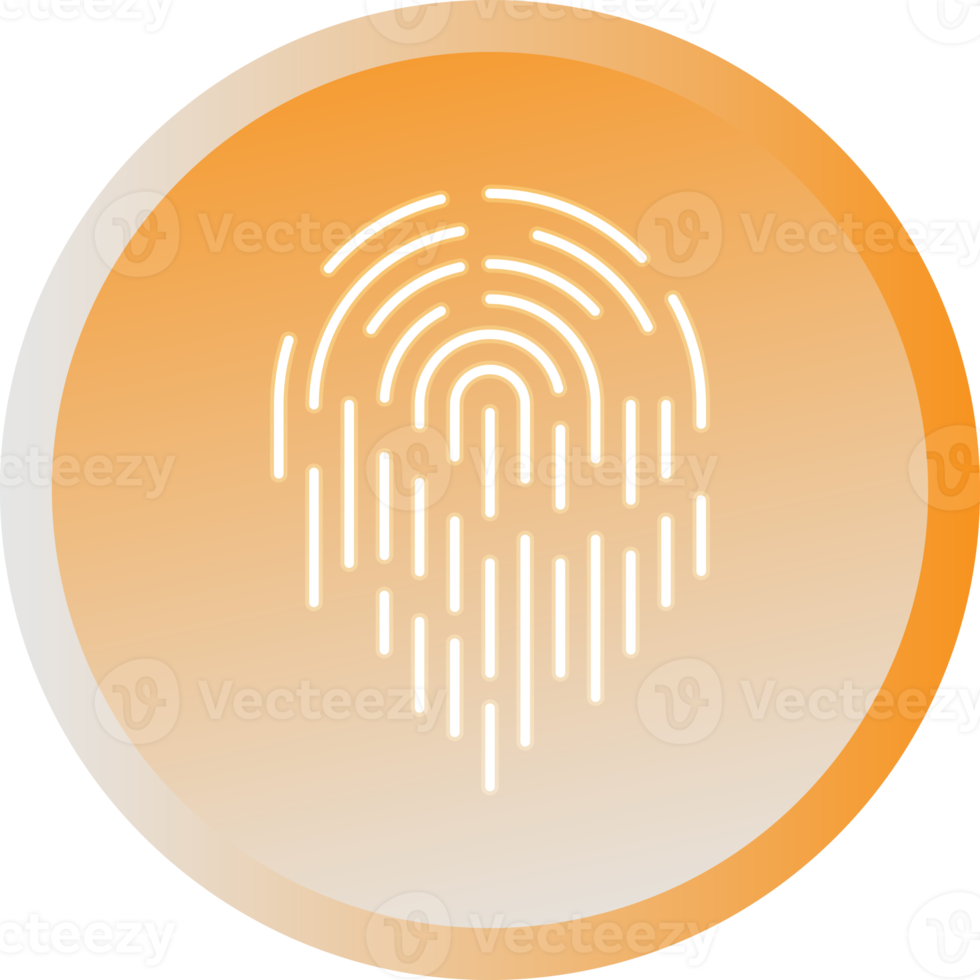 Push buttons finger scan identification icon element for decorative abstract background website png