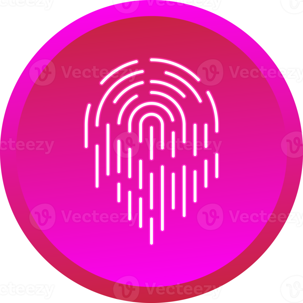 Push buttons finger scan identification icon element for decorative abstract background website png