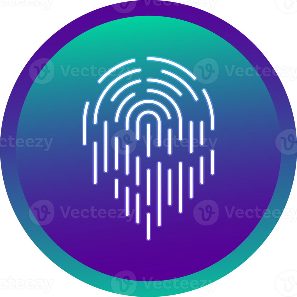 Push buttons finger scan identification icon element for decorative abstract background website png
