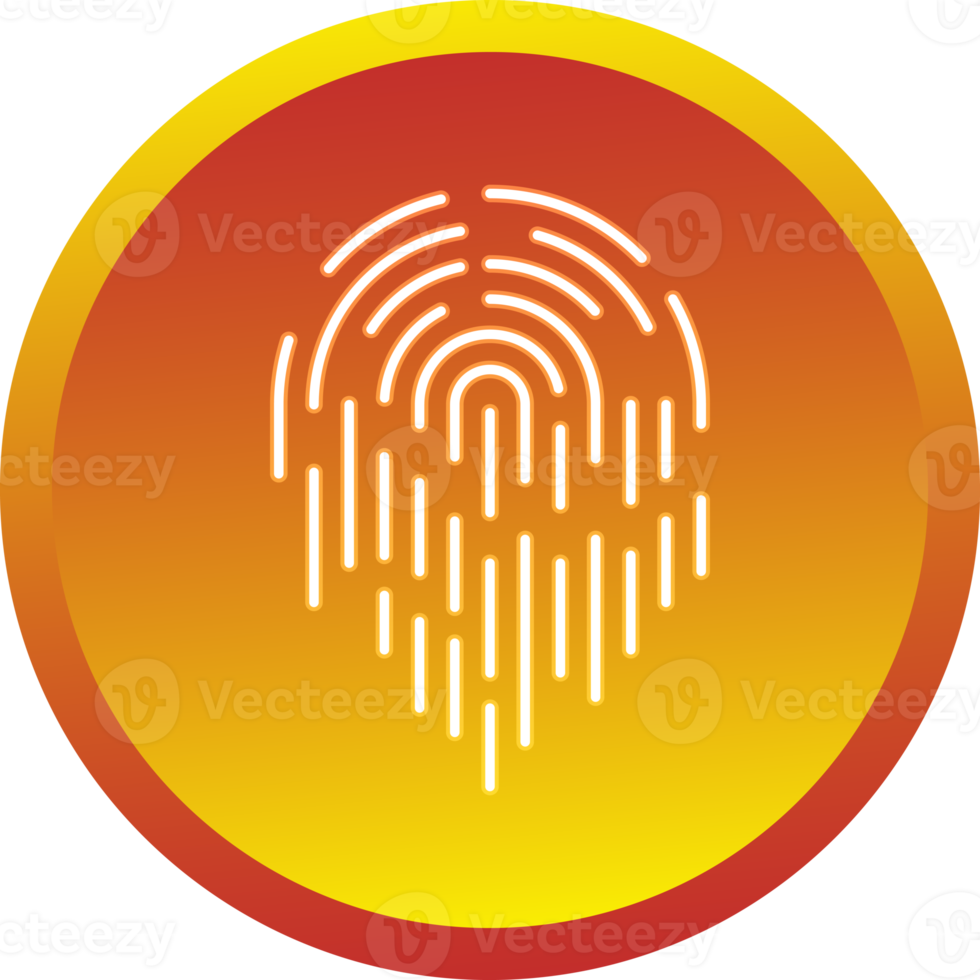 Push buttons finger scan identification icon element for decorative abstract background website png