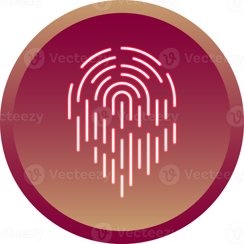 Push buttons finger scan identification icon element for decorative abstract background website png