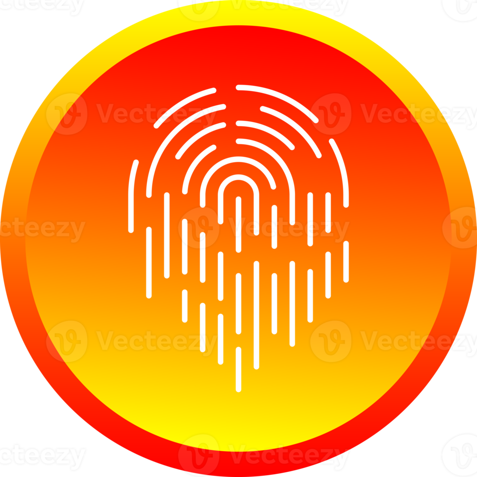 Push buttons finger scan identification icon element for decorative abstract background website png