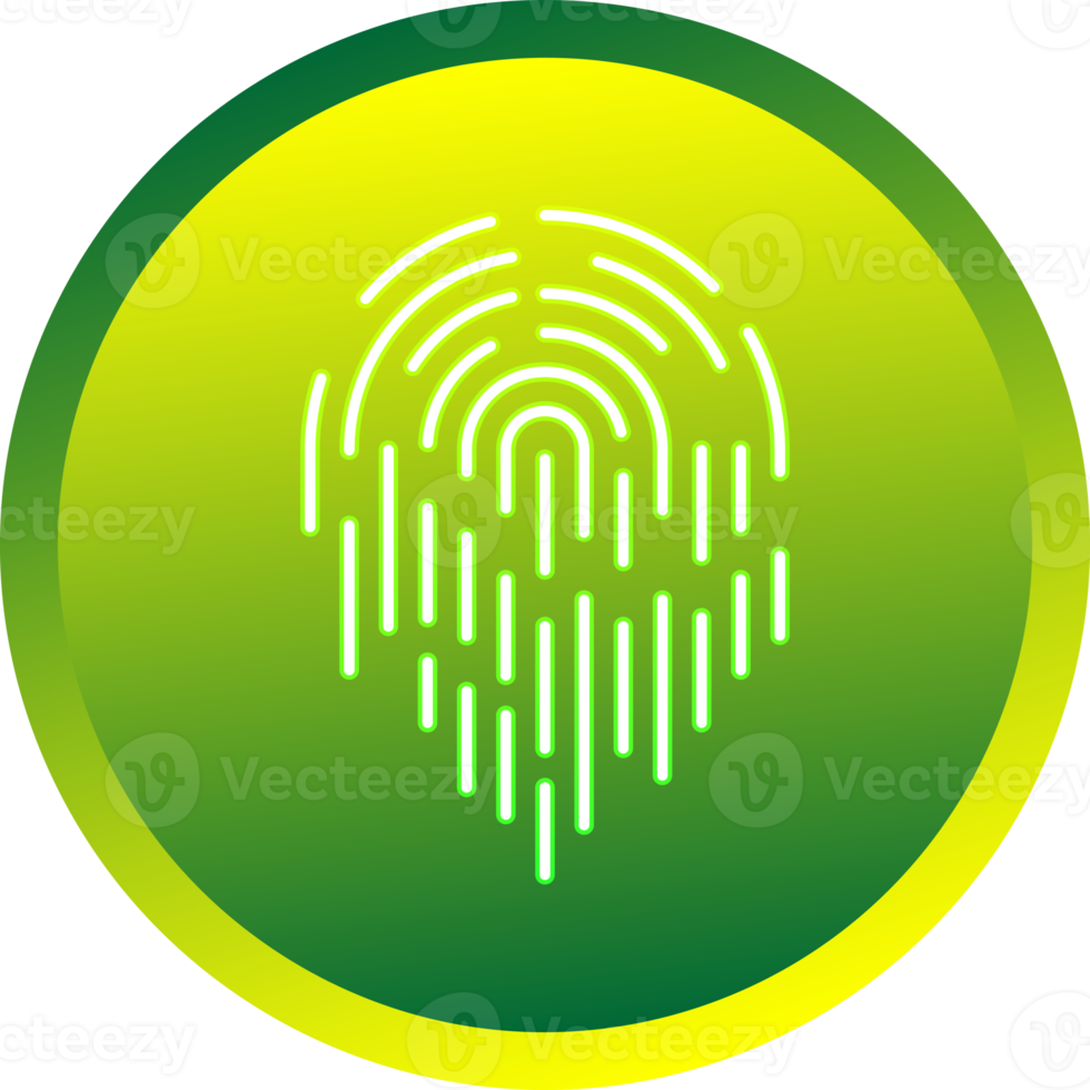 Push buttons finger scan identification icon element for decorative abstract background website png