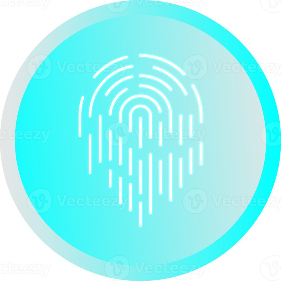Push buttons finger scan identification icon element for decorative abstract background website png