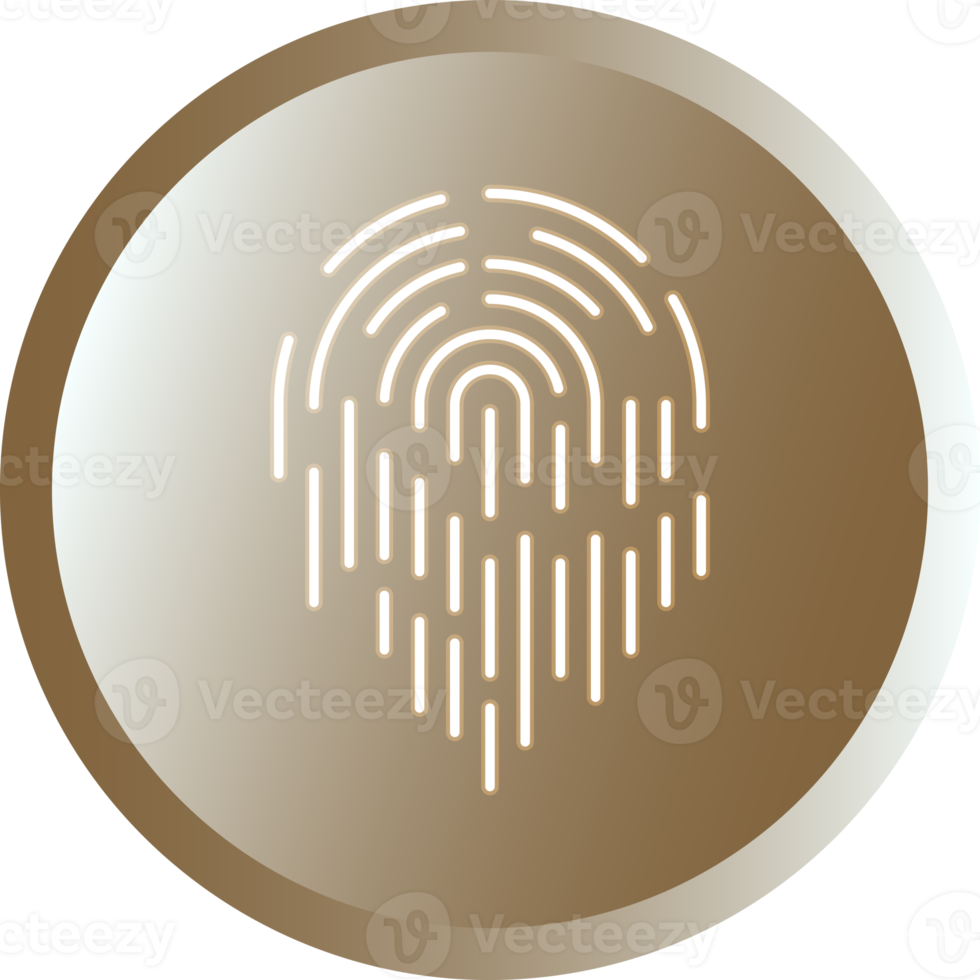 Push buttons finger scan identification icon element for decorative abstract background website png