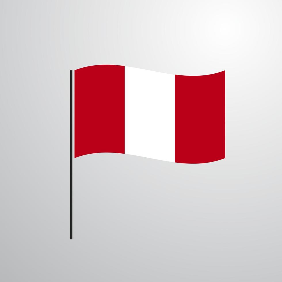 Peru waving Flag vector