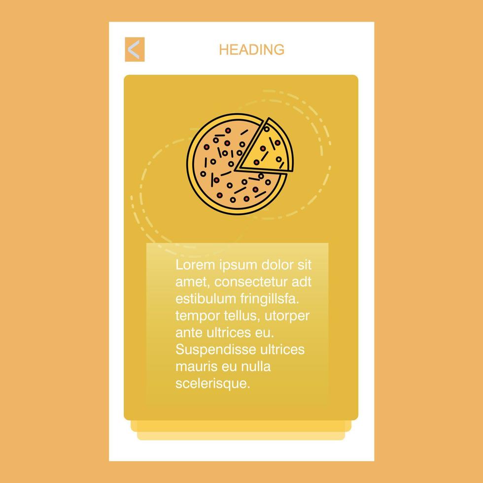 vector de diseño de diseño de banner vertical móvil de pizza