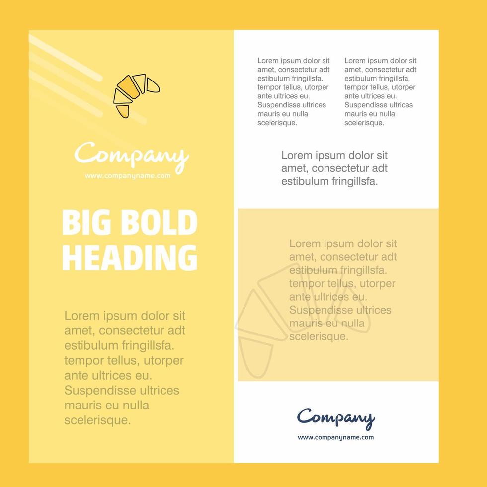 Bun Business Company Poster Template with place for text and images vector background