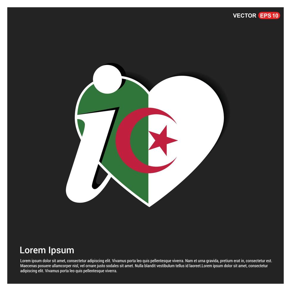 Algeria flag design vector