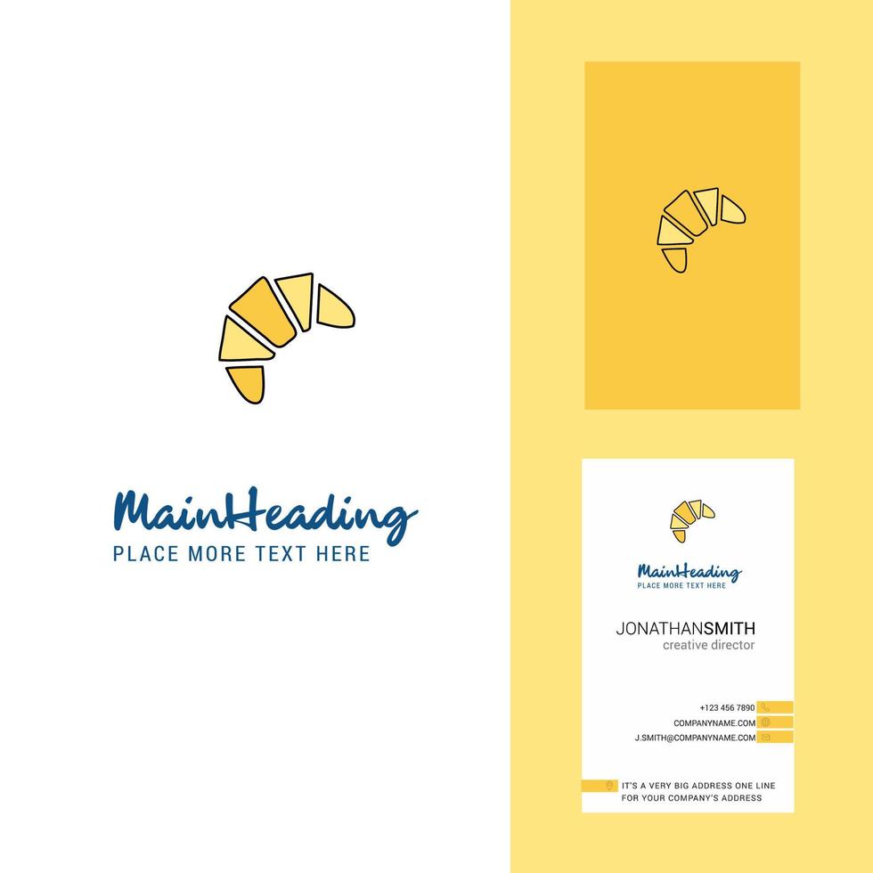 Bun Creative Logo and business card vertical Design Vector