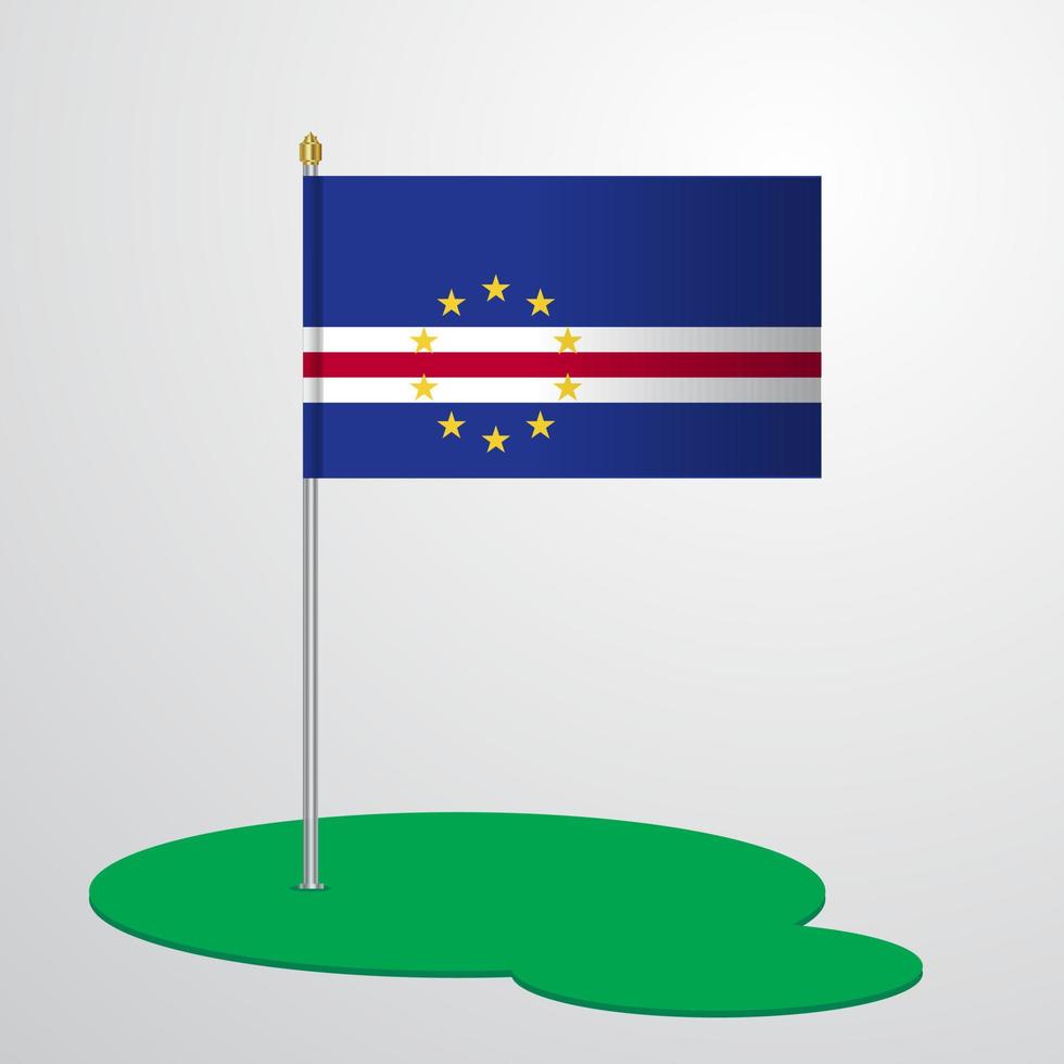 Cape Verde Flag Pole vector