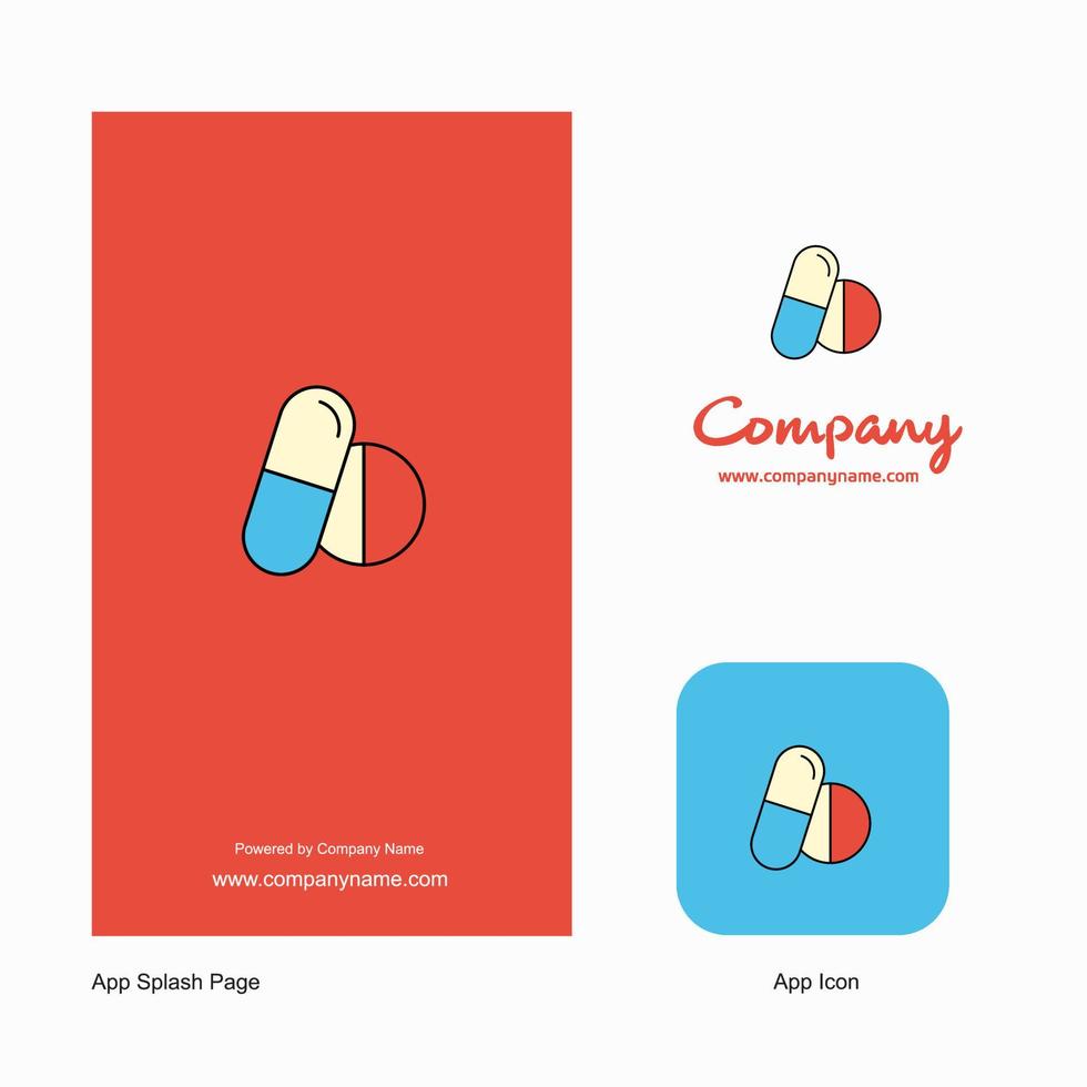 Medicine Company Logo App Icon and Splash Page Design Creative Business App Design Elements vector