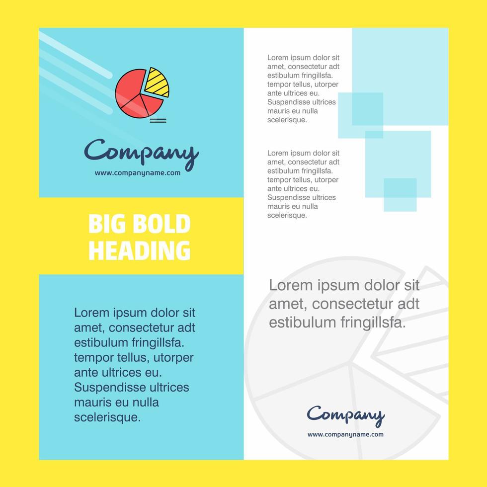 Pie chart Company Brochure Title Page Design Company profile annual report presentations leaflet Vector Background