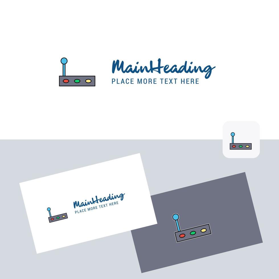 Gear box vector logotype with business card template Elegant corporate identity Vector