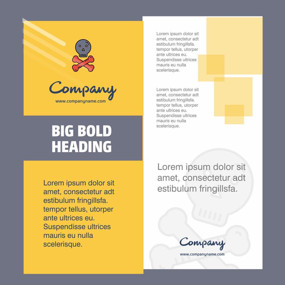 Danger Company Brochure Title Page Design Company profile annual report presentations leaflet Vector Background