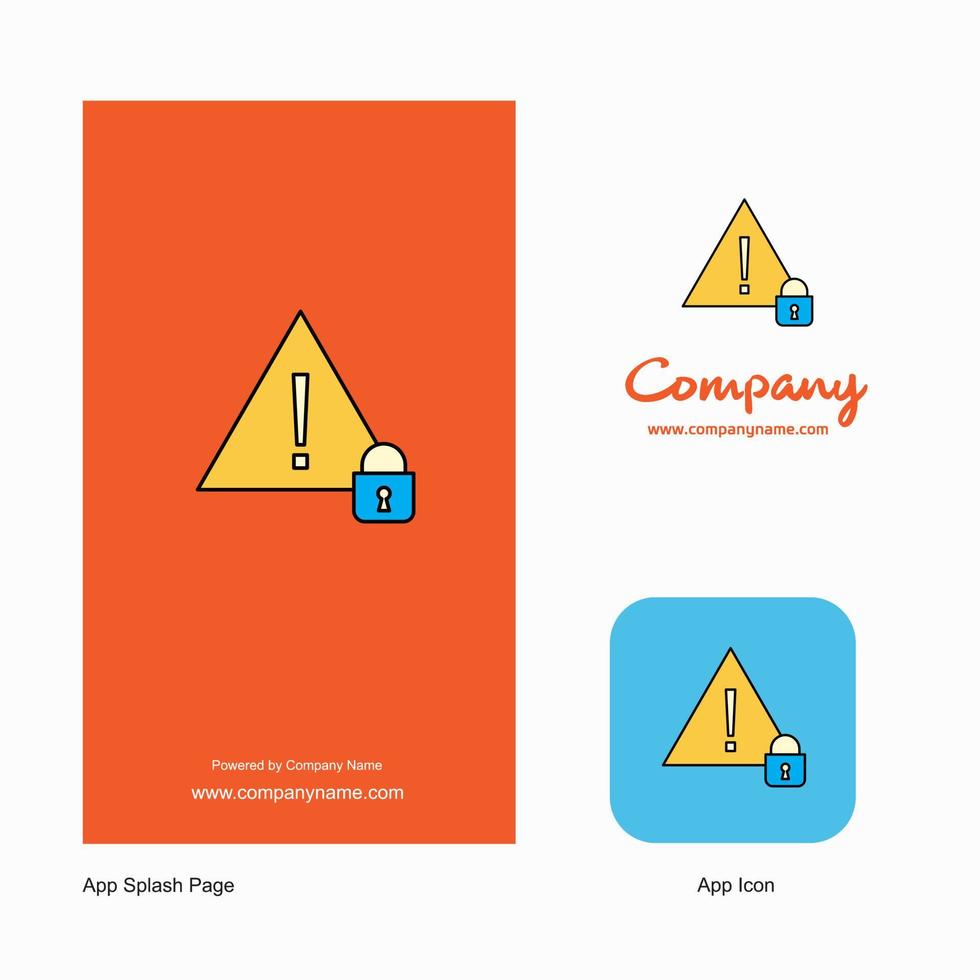 Caution Company Logo App Icon and Splash Page Design Creative Business App Design Elements vector