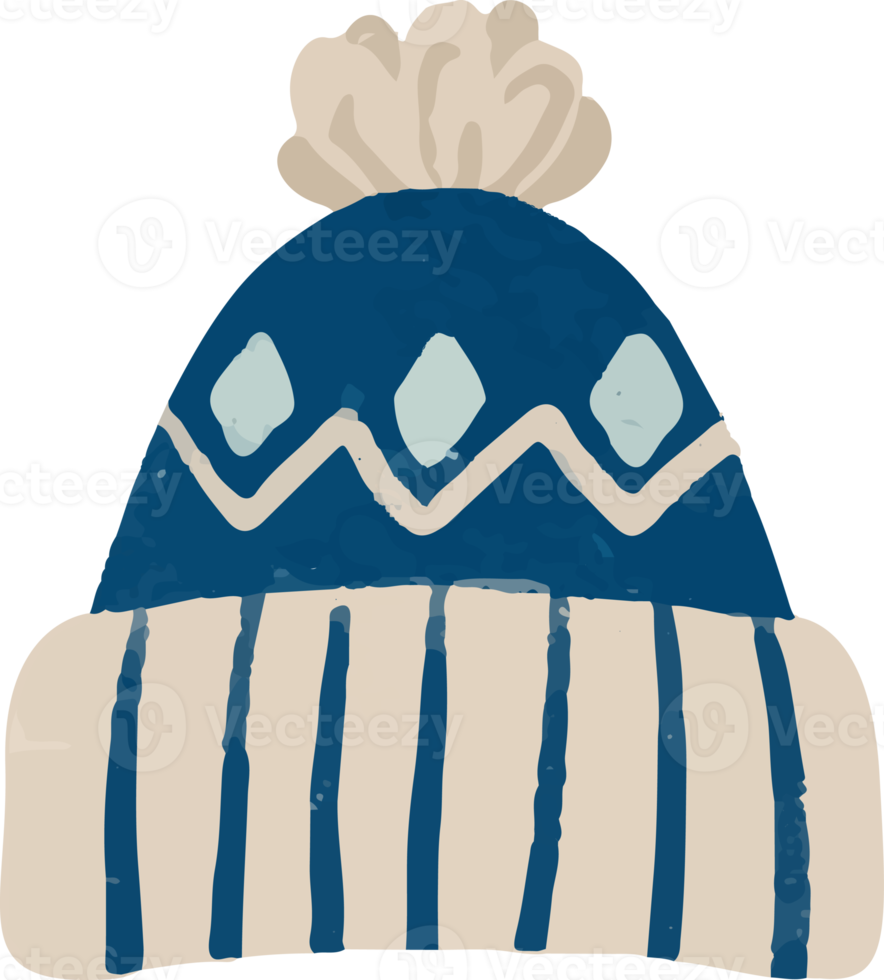 chapéu de inverno desenhado à mão png