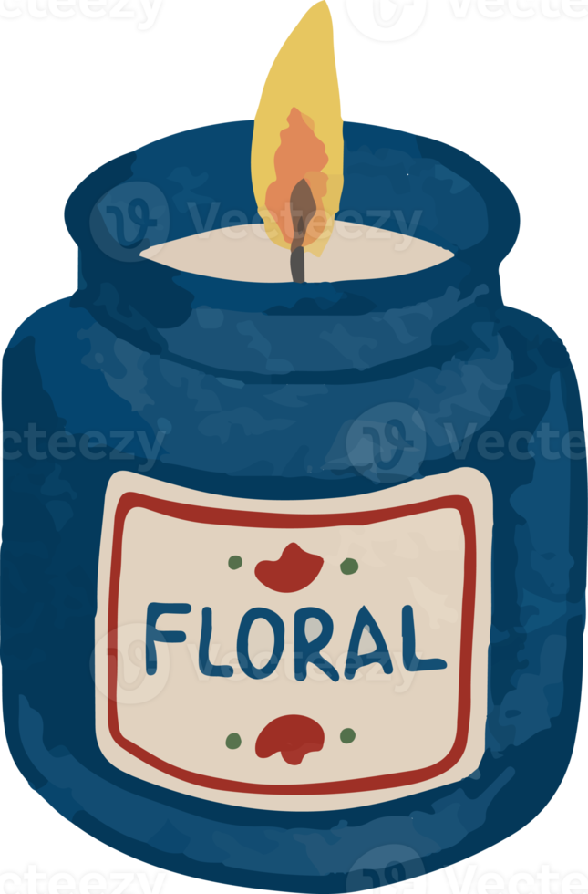 Hand Drawn Aromatic Candle png