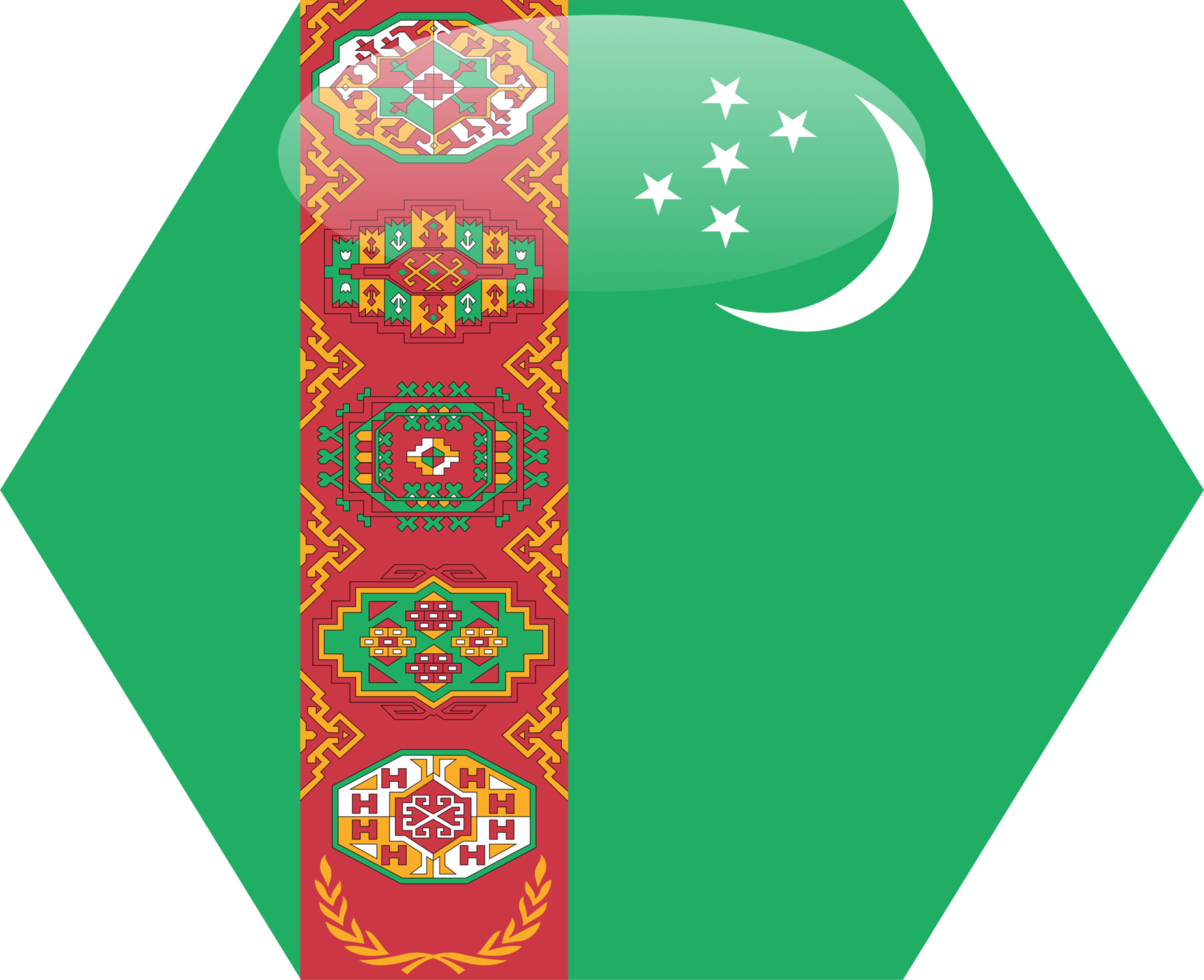 flag of TURKMENISTAN png