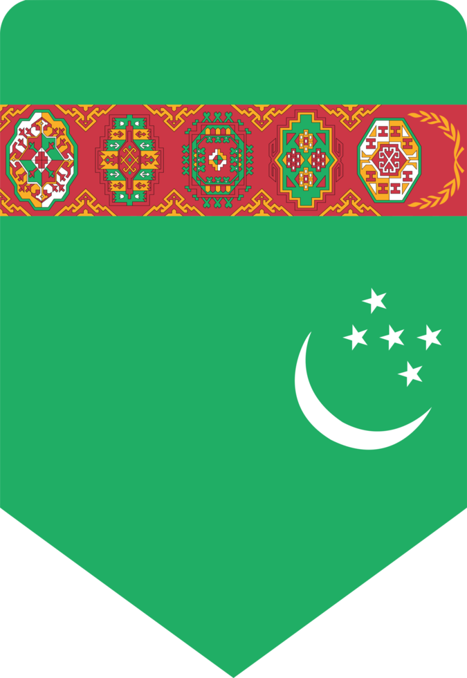 flag of TURKMENISTAN png