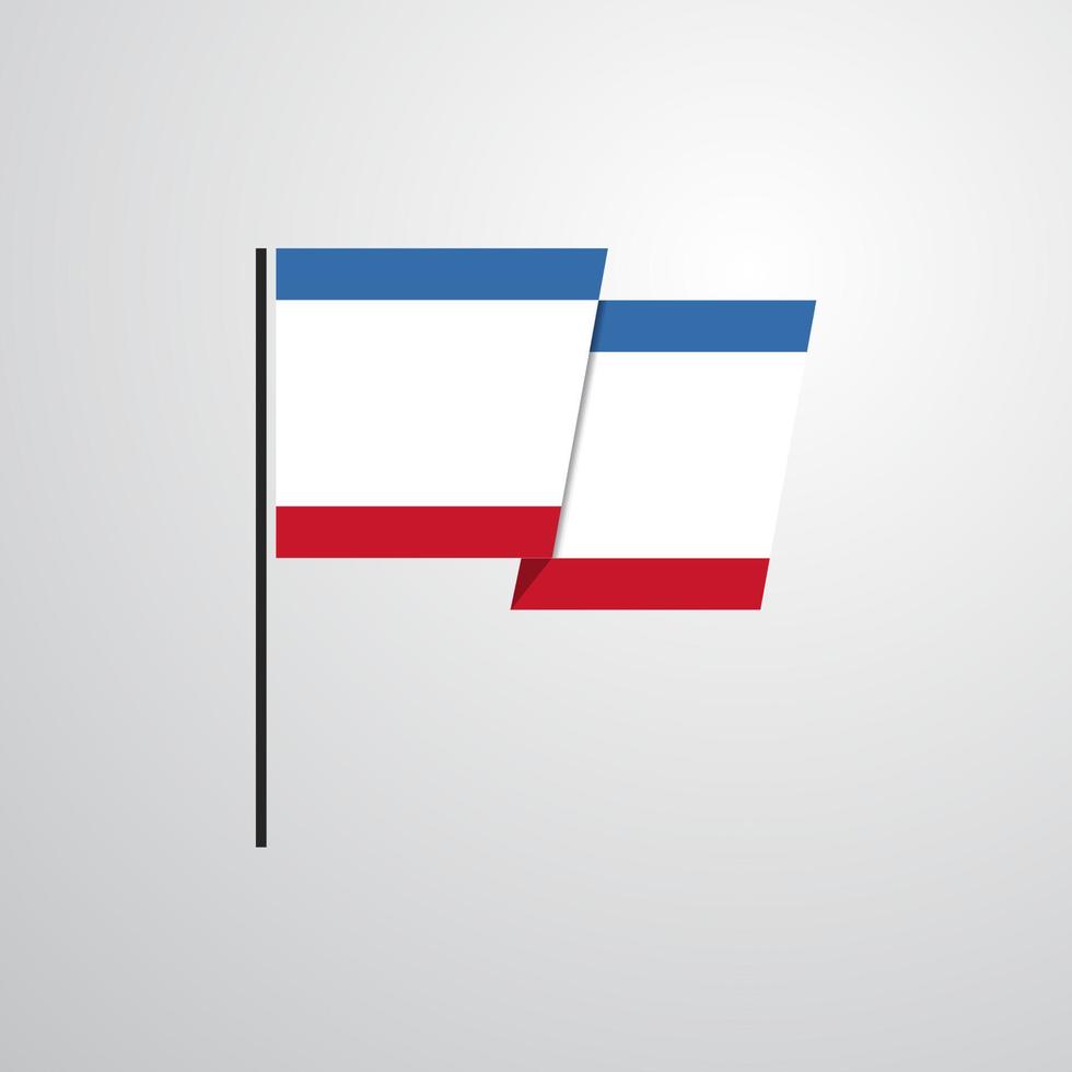 Crimea waving Flag design vector