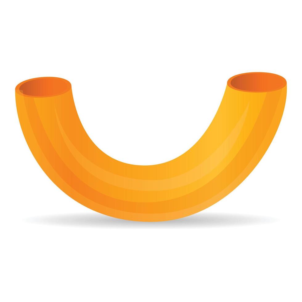 Maccheroni pasta icon, cartoon style vector