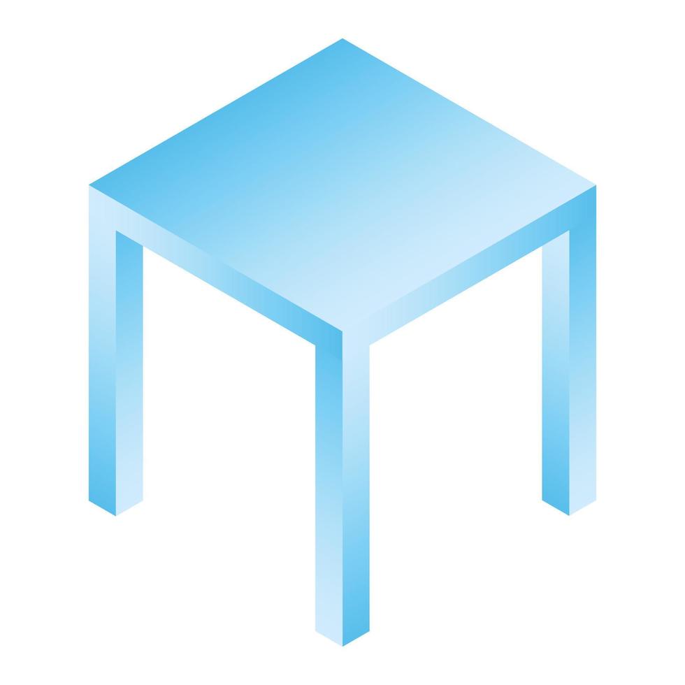 Small table icon, isometric style vector