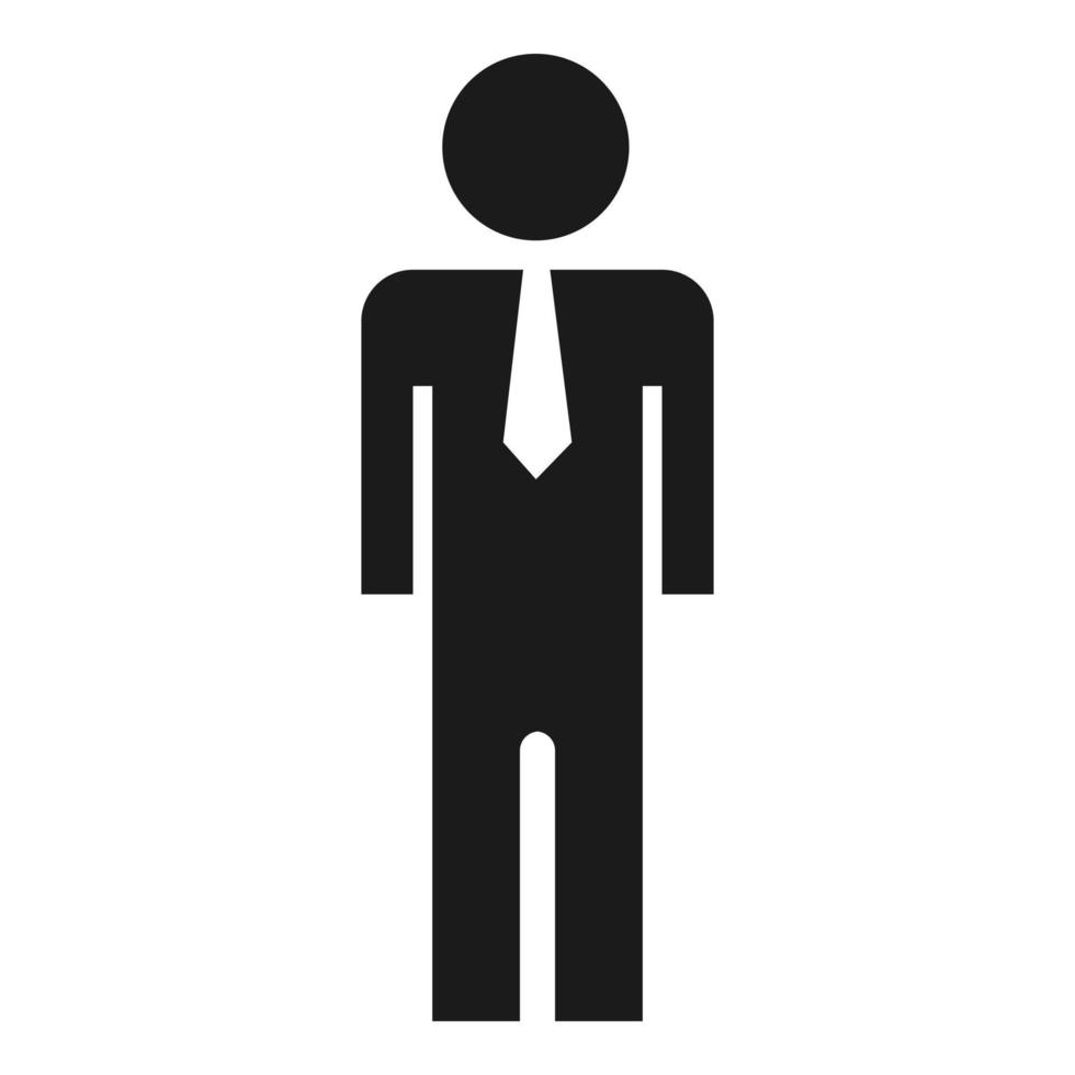 Businessman icon, simple style vector