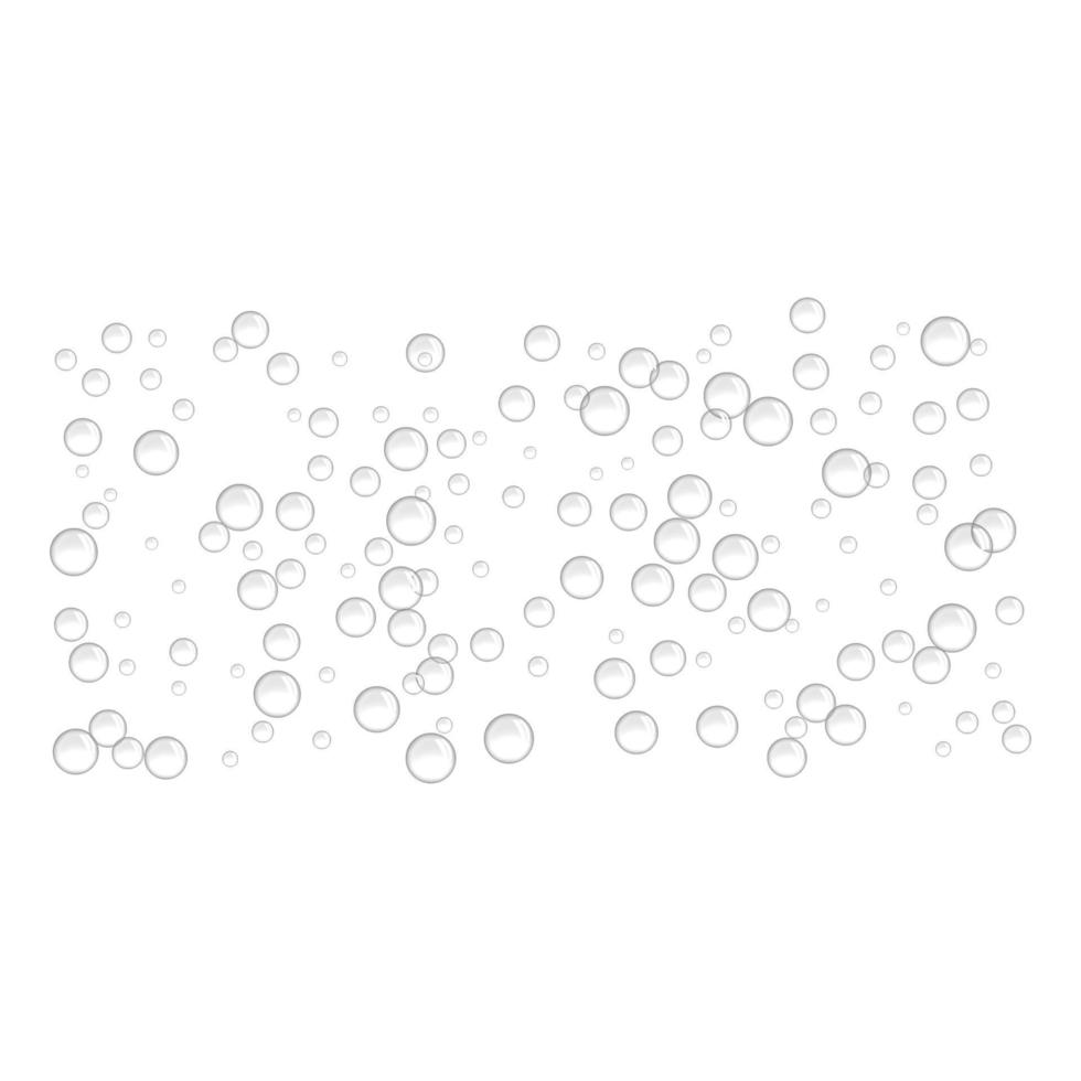 Underwater bubbles icon, realistic style vector