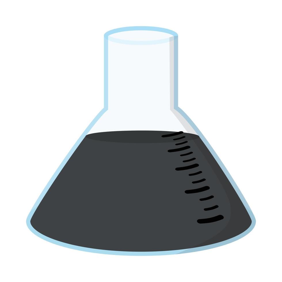 Test tube with oil cartoon vector