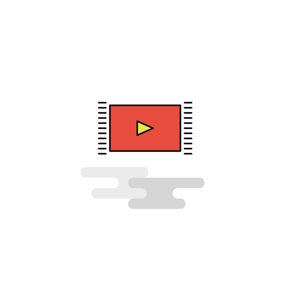 vector de icono de video plano