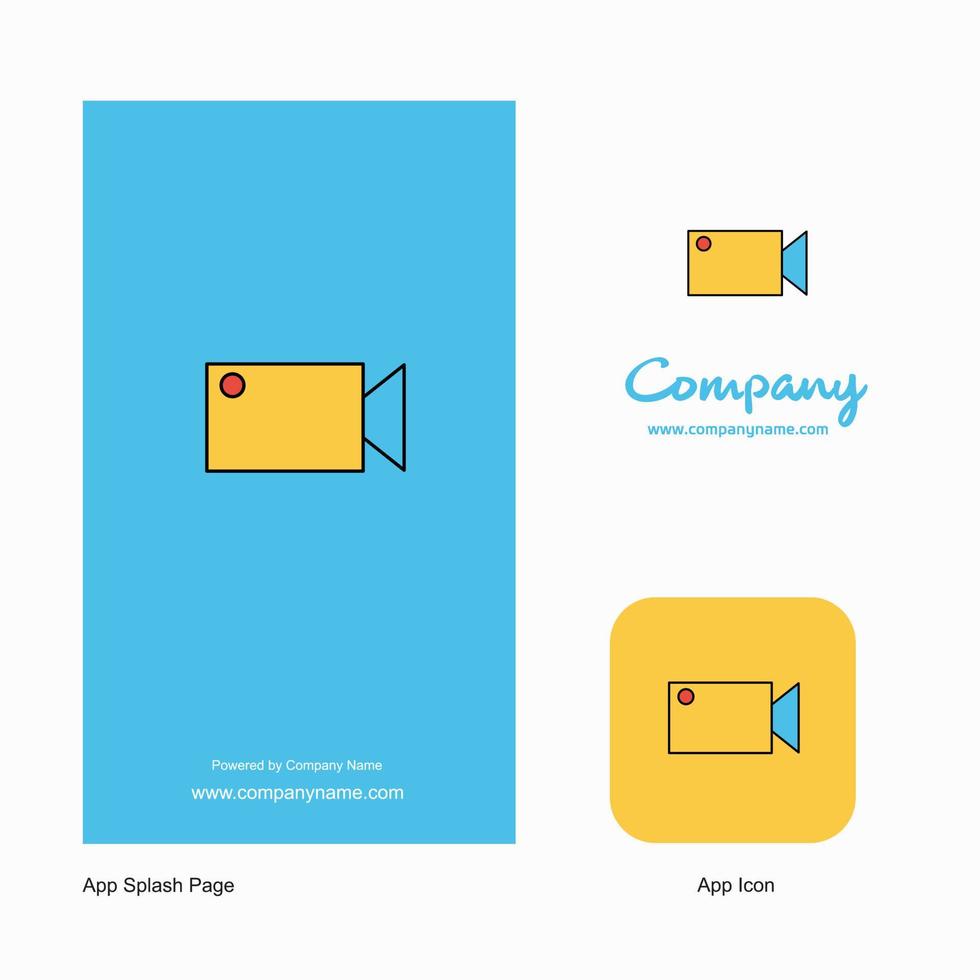 Camcoder Company Logo App Icon and Splash Page Design Creative Business App Design Elements vector