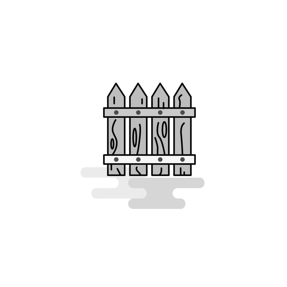 Boundary Web Icon Flat Line Filled Gray Icon Vector