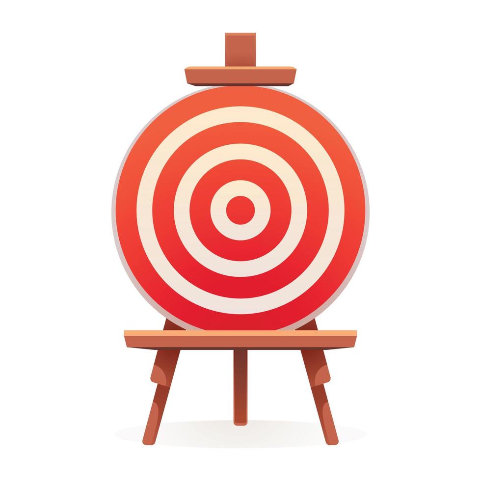 Arch target icon, cartoon style vector