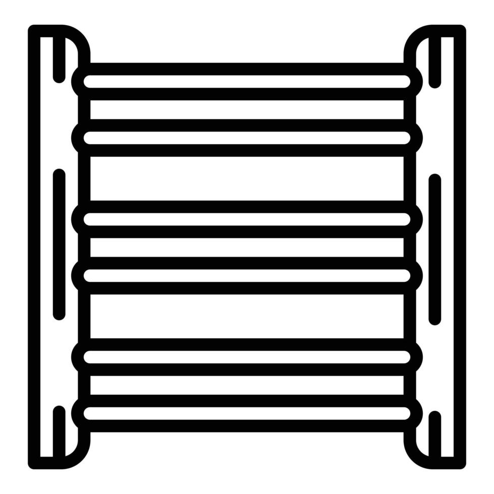 Electric heat tube icon, outline style vector