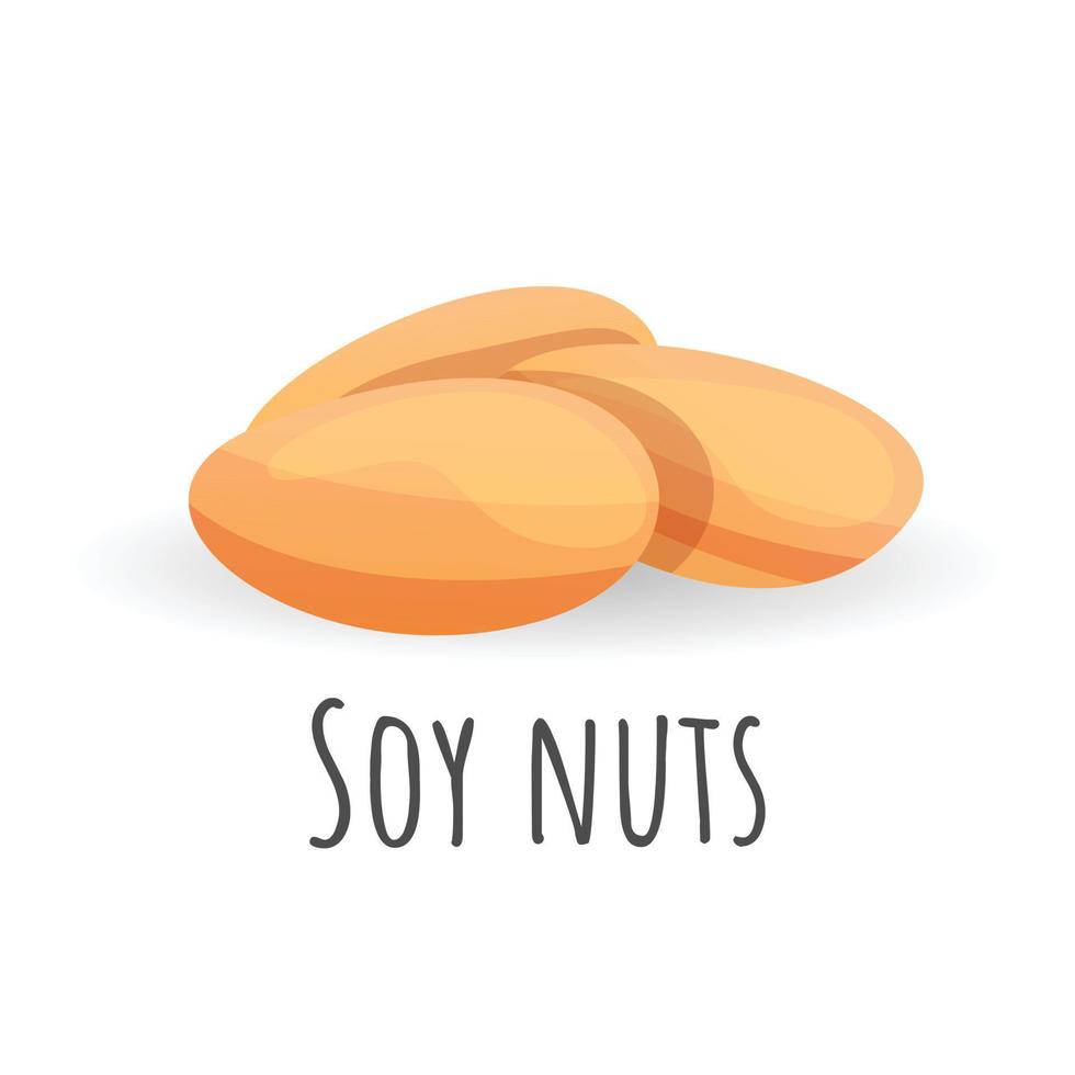 Soy nuts icon, cartoon style vector