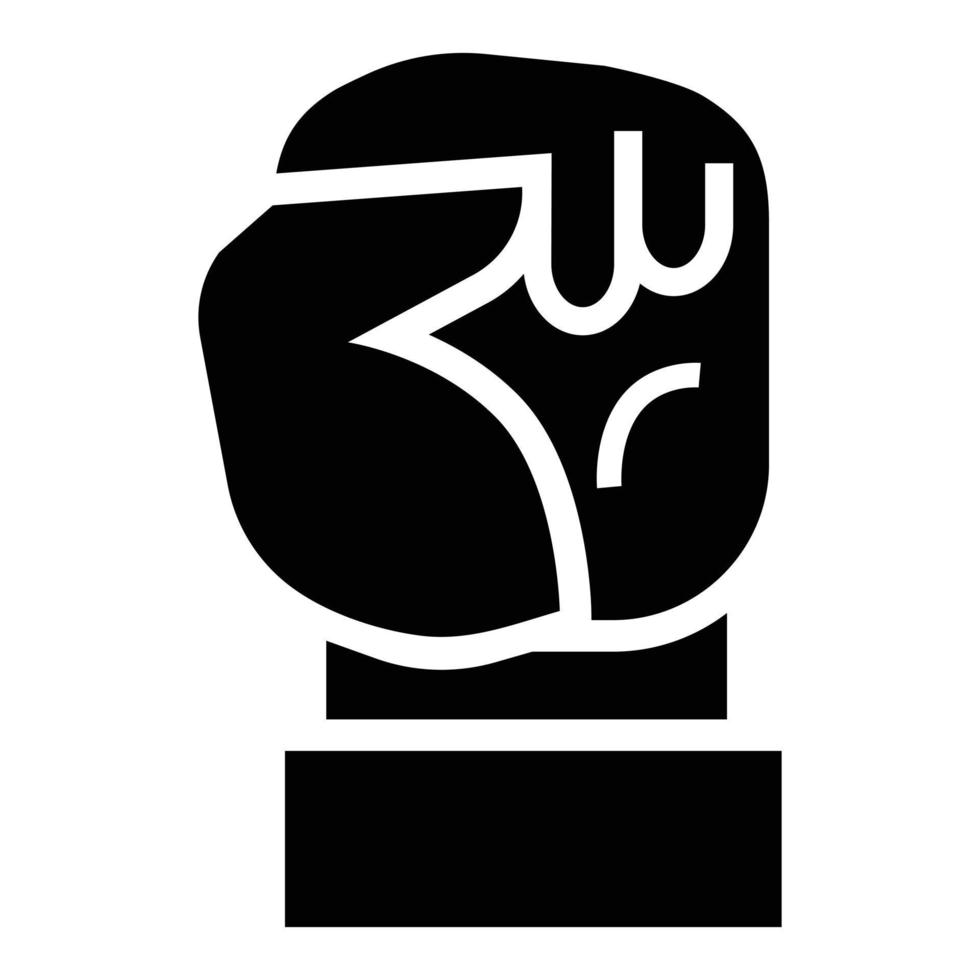 Fist up icon, simple style vector