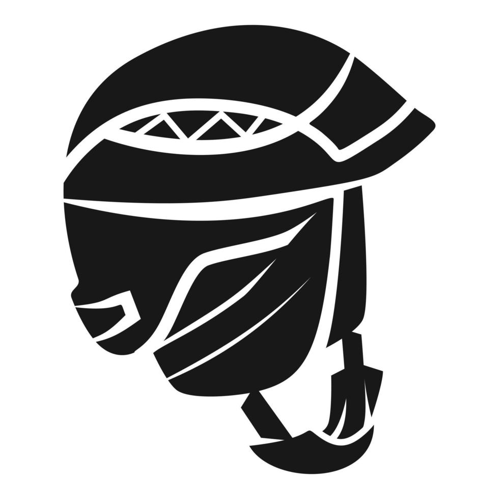Ski helmet icon, simple style vector