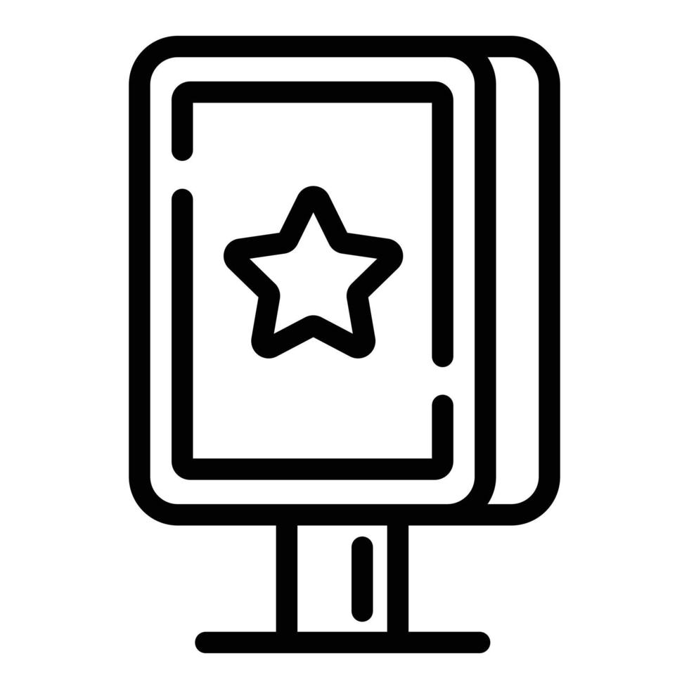 Street light box icon, outline style vector