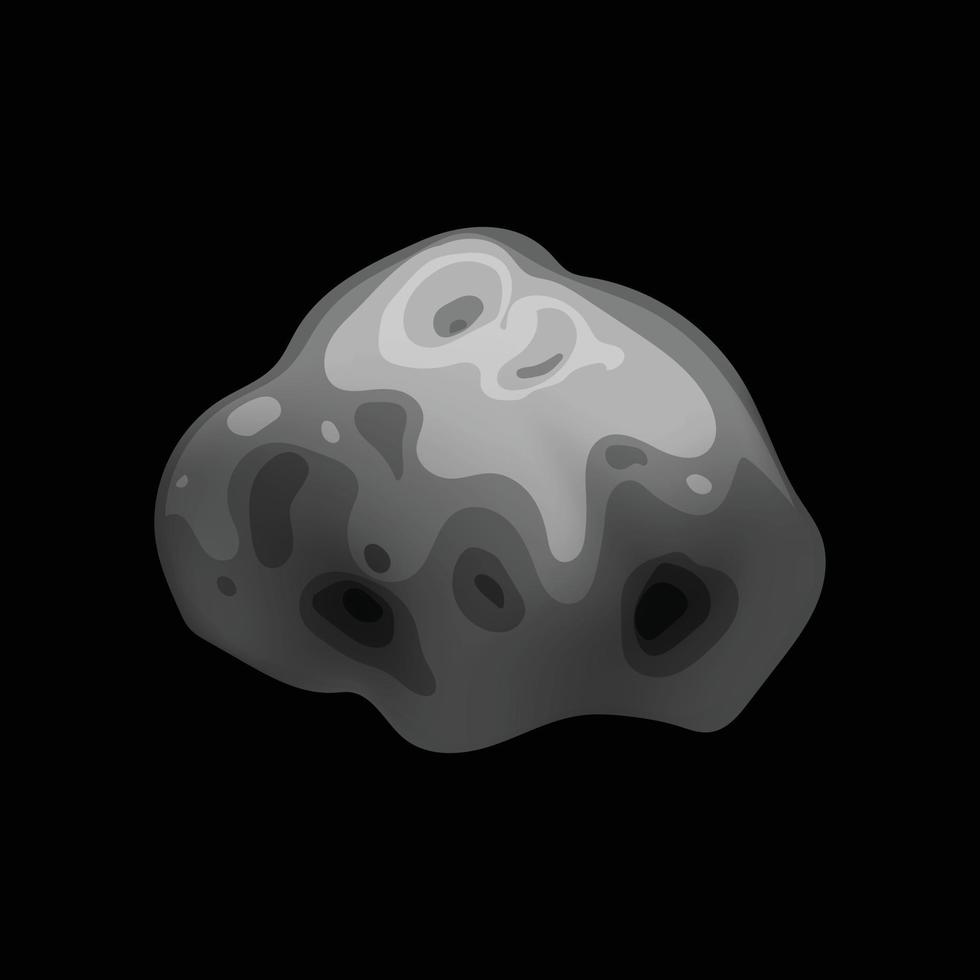 Space asteroid icon, isometric style vector
