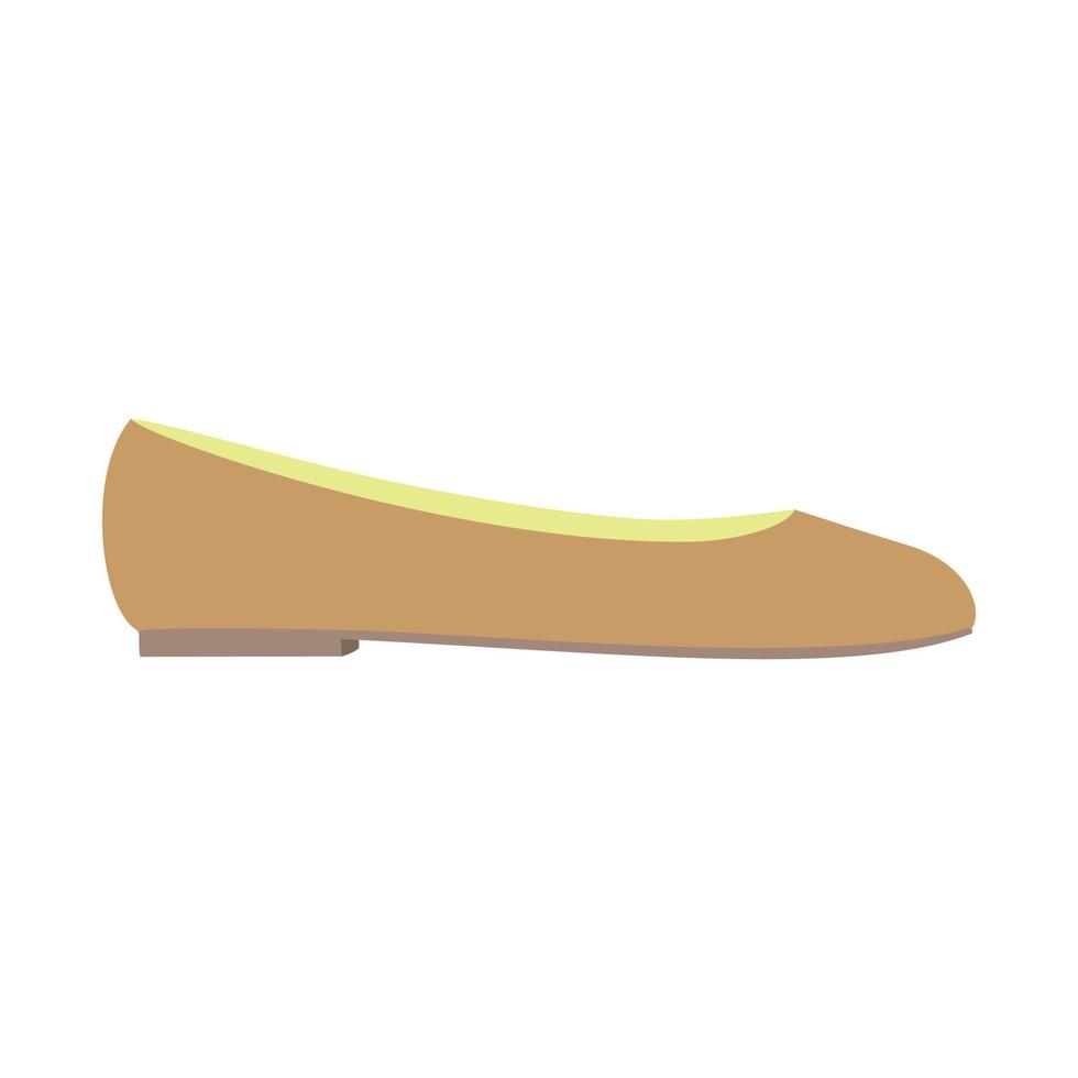 icono de zapato de ballet, estilo plano vector